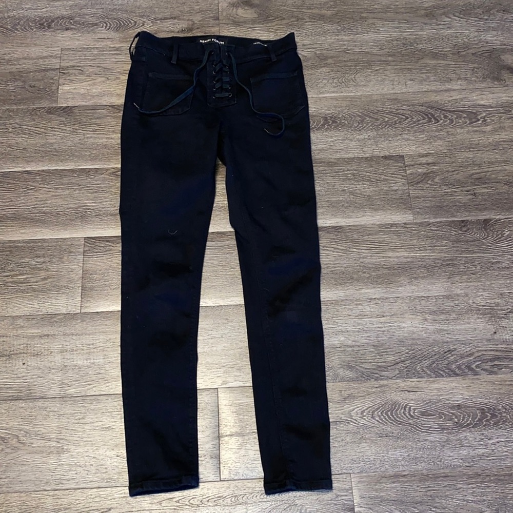 Nico Skinny lace up crop jeans